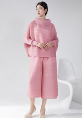 Luxury Travel Plissé Trousers Set